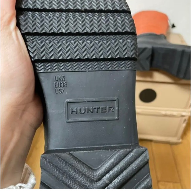 HUNTER(ハンター)のHunter スノーブーツ　レインブーツ　オレンジ　24㎝ レディースの靴/シューズ(ブーツ)の商品写真