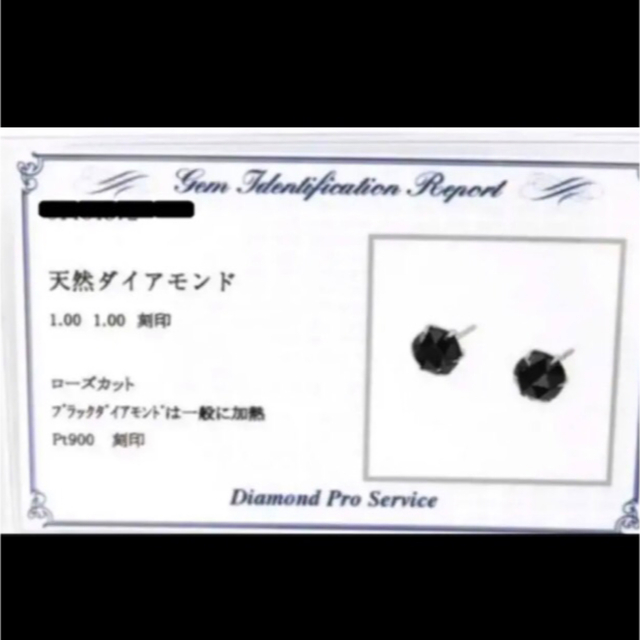 大粒！Pt900 プラチナブラックダイヤピアス 計2.0ct 一粒ダイヤピアス メンズのアクセサリー(ピアス(両耳用))の商品写真