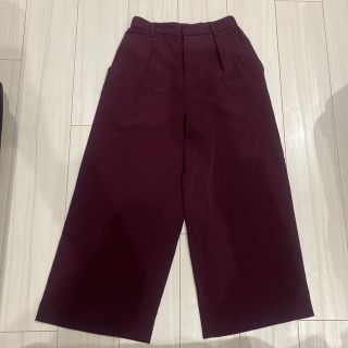 ユニクロ(UNIQLO)のユニクロ ワイドパンツ ドレープワイドアンクルパンツ　ボトムス　S(カジュアルパンツ)