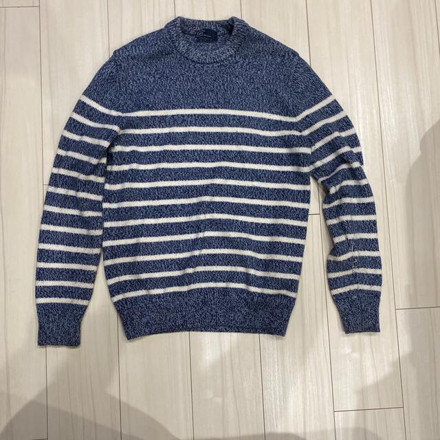 GAP(ギャップ)のギャップ　 GAP  ニット　トップス　ボーダー　S メンズ　ネイビー　白　青 メンズのトップス(ニット/セーター)の商品写真