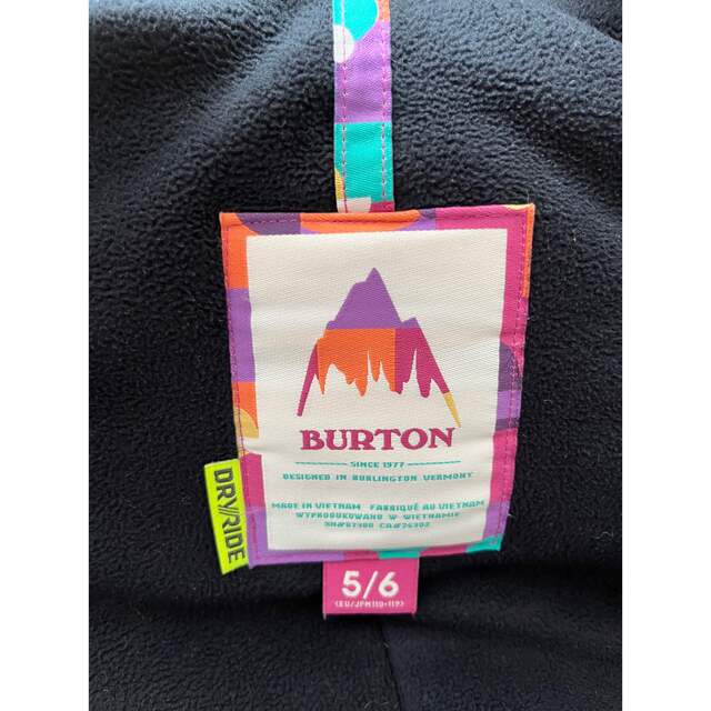 BURTON(バートン)のバートン　キッズ　ジャケット　スキーウェア　5/6 110〜119㎝ スポーツ/アウトドアのスキー(ウエア)の商品写真