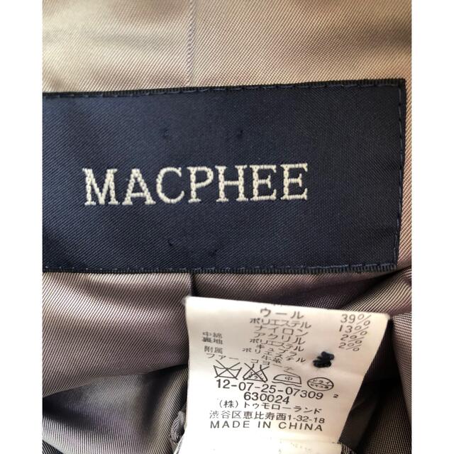 MACPHEE(マカフィー)の＊ 美品　MACPHEE マカフィー ダッフル　コート　コットン　ウール　牛革 レディースのジャケット/アウター(ダッフルコート)の商品写真