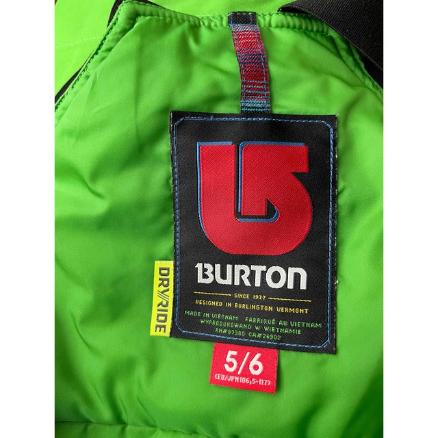 BURTON(バートン)のバートン　キッズ　ビブパンツ　スキーウェア　5/6 106.5〜117㎝ スポーツ/アウトドアのスキー(ウエア)の商品写真