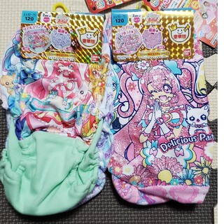 バンダイ(BANDAI)の新品　豪華版　デリシャスパーティプリキュア　120　ショーツ　女児パンツ　4枚(下着)