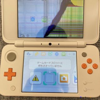 ニンテンドー2DS(ニンテンドー2DS)のNewニンテンドー2DS LL ホワイト×オレンジ　難あり(携帯用ゲーム機本体)