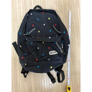 アウトドア(OUTDOOR)の【値下げ】outdoor  リュック　黒に星柄(リュック/バックパック)