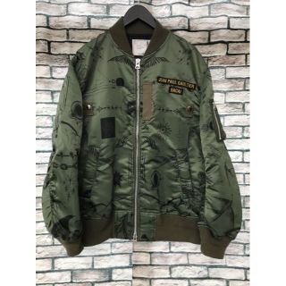 Sacai サカイ 19SS MA-1 DOCKING MESH ZIP JACKET 19-01930M MA-1ドッキングメッシュジップアップブルゾン 再構築フライトジャケット