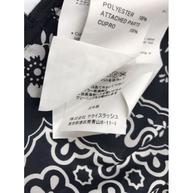 サカイ×レインスプーナー☆21SS アーカイブプリントバンダナ半袖シャツ