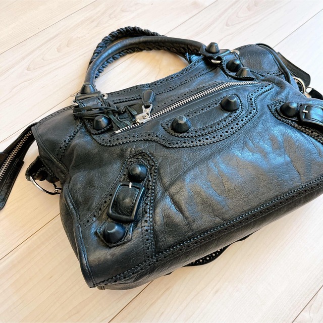 BALENCIAGA　バレンシアガ♥ハンドバッグ　ブラック　ファースト　シティ