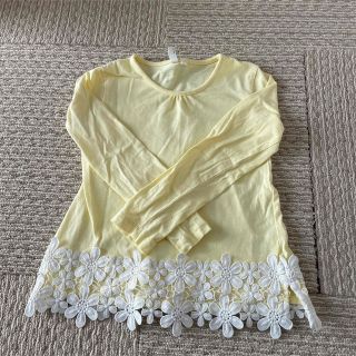 ラーゴム(LAGOM)のSamansa Mos2 Lagom 裾レースカットソー　イエロー(Tシャツ/カットソー)