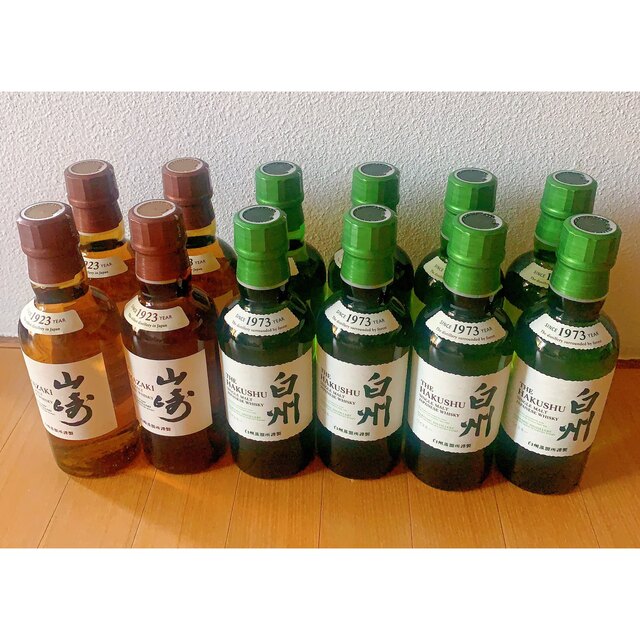 食品/飲料/酒シングルモルトウイスキー山崎180ml4本白州180ml 8本