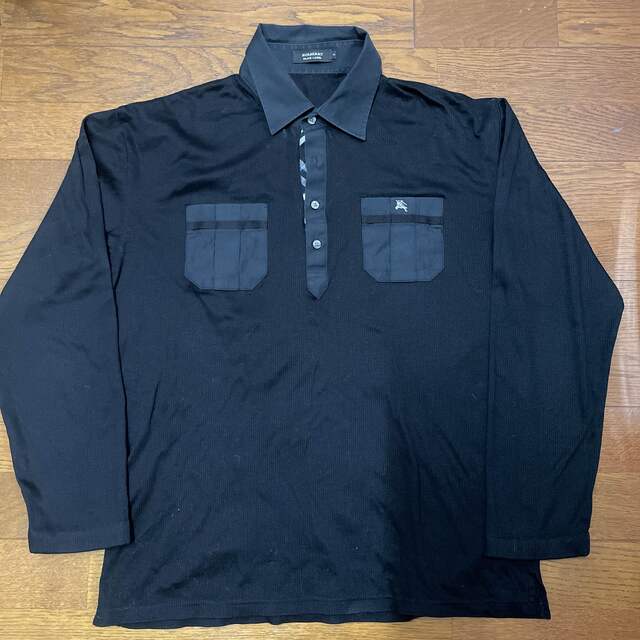BURBERRY BLACK LABEL(バーバリーブラックレーベル)のお値下げ　バーバリー　長袖　黒 メンズのトップス(Tシャツ/カットソー(七分/長袖))の商品写真