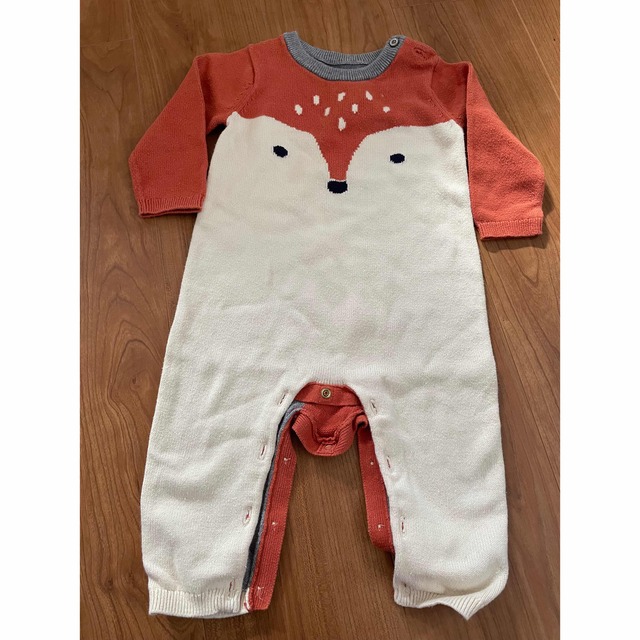 babyGAP(ベビーギャップ)のギャップ　キツネ　ロンパース　ニット　70 キッズ/ベビー/マタニティのベビー服(~85cm)(ロンパース)の商品写真