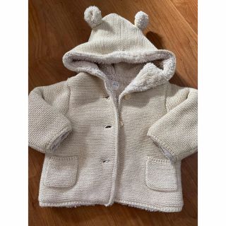 ベビーギャップ(babyGAP)のギャップ　アウター　ニット　ボア　防寒　70(ジャケット/コート)