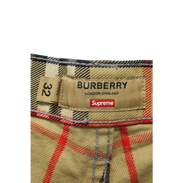 Supreme(シュプリーム)のシュプリーム ×バーバリー Burberry 22SS Denim Short ロゴ刺繍デニムハーフパンツ メンズ 32インチ メンズのパンツ(ショートパンツ)の商品写真
