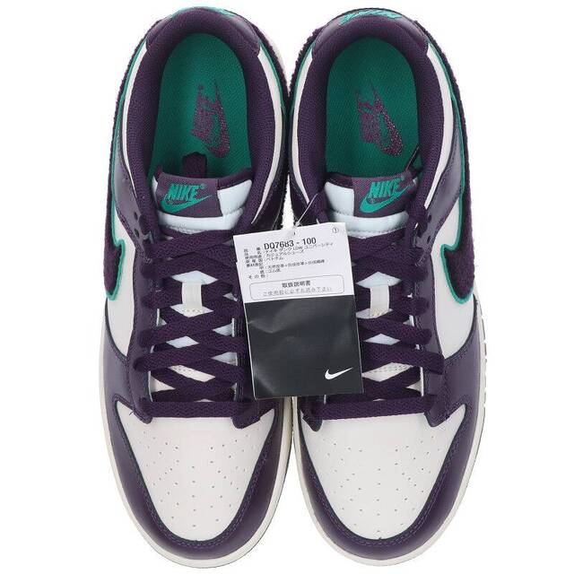 NIKE(ナイキ)のナイキ 2022 DUNK LOW RETRO DD7683-100 ダンクローシェニールスウッシュグランドパープルスニーカー メンズ 28.5cm メンズの靴/シューズ(スニーカー)の商品写真