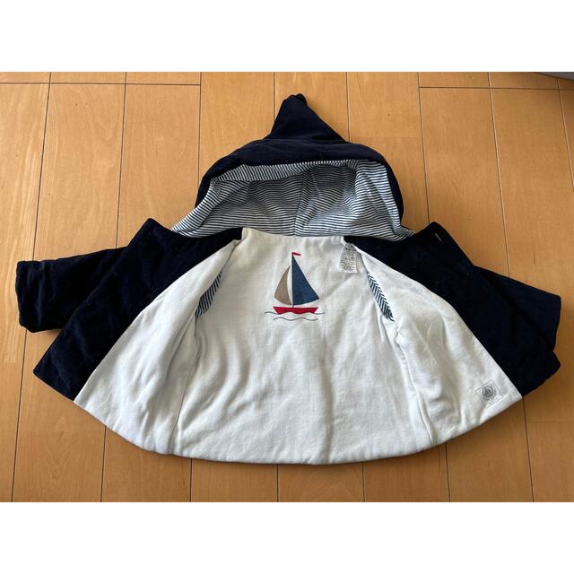 PETIT BATEAU　プチバトー 中綿入り フード付き ジャケット