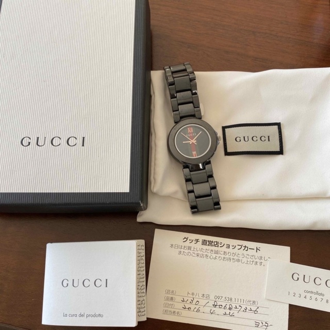 Gucci(グッチ)の未使用　GUCCI  時計　未使用　メンズ　ハイテクセラミックス　黒 メンズの時計(腕時計(アナログ))の商品写真