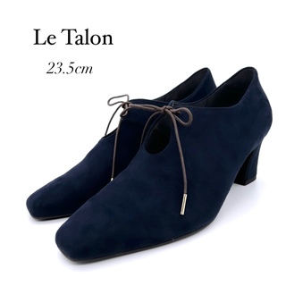 Le Talon - ✨極美品✨ ルタロン 23.5cm ショートブーツ ネイビー スエード 紐リボン
