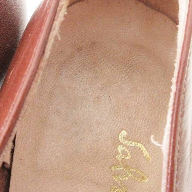 Salvatore Ferragamo(サルヴァトーレフェラガモ)のサルヴァトーレフェラガモ ヴァラ パンプス ローヒール レザー 6C ブラウン レディースの靴/シューズ(ハイヒール/パンプス)の商品写真