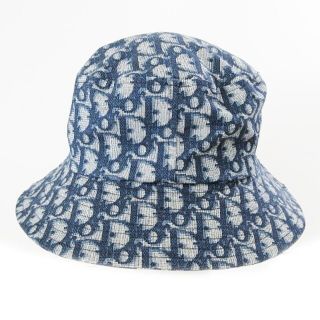 クリスチャンディオール BOUTIQUE トロッター ハット 帽子 総柄 紺