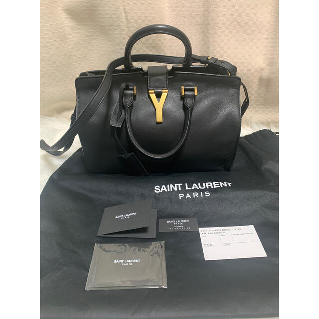 レディースサンローラン YSL SAC LIGNE Y ブラック　カバス　クラシック