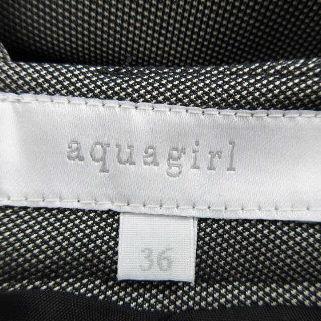 aquagirl(アクアガール)のアクアガール スカート フレア ひざ丈 バックファスナー 無地 36 グレー レディースのスカート(ひざ丈スカート)の商品写真