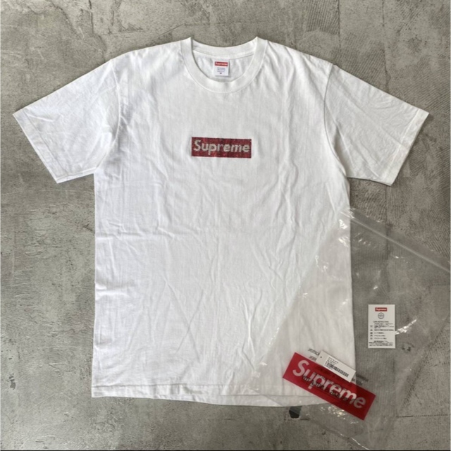 19ss Supreme x Swarovski ロゴ Tシャツ 25TH M