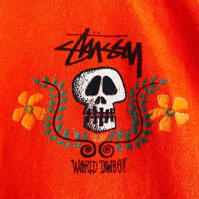 OLD stussy オールドステューシー スカルフラワー 80s Tシャツ OLD stussy オールドステューシー スカルフラワー 80s Tシャツ