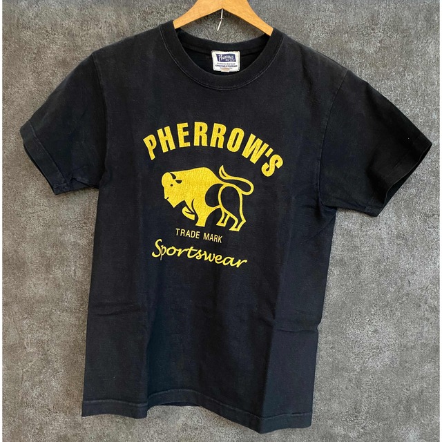 PHERROWS フェローズ Tシャツ サイズ:XL ブランドロゴ ヘビー クルーネック Tシャツ 17SS ホワイト 白 トップス カットソー 半袖 【メンズ】