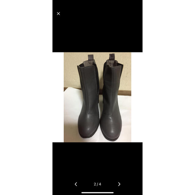 DRESKIP(ドレスキップ)のちか様専用　新品 ドレスキップ サイドゴア ショートブーツ グレー  ヒール レディースの靴/シューズ(ブーティ)の商品写真