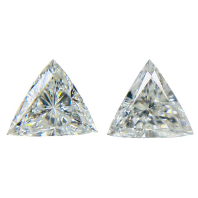 超歓迎された トリリアントカット!セット石!0.336ct/0.369ct/RT1638