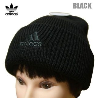 アディダス(adidas)の新品 adidas ニットキャップ ブラック 黒 アディダス ニット帽 男女兼用(ニット帽/ビーニー)