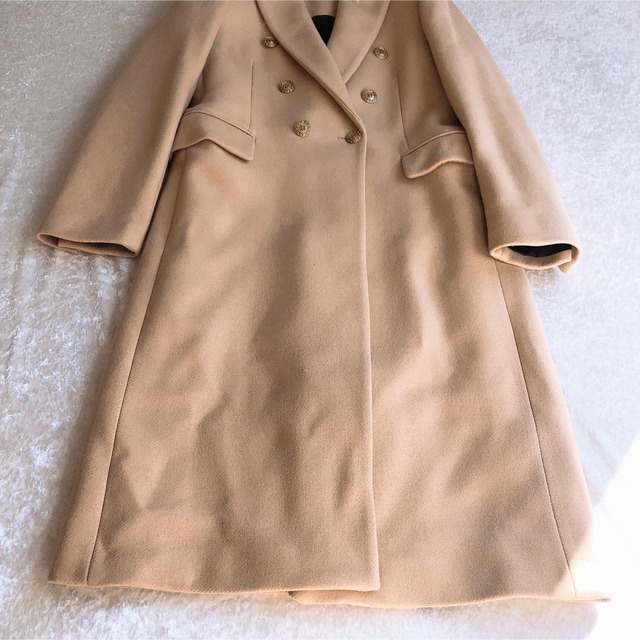 美品✨ザラ ロングコート ヌーディーベージュ MANTECOウール 高級感