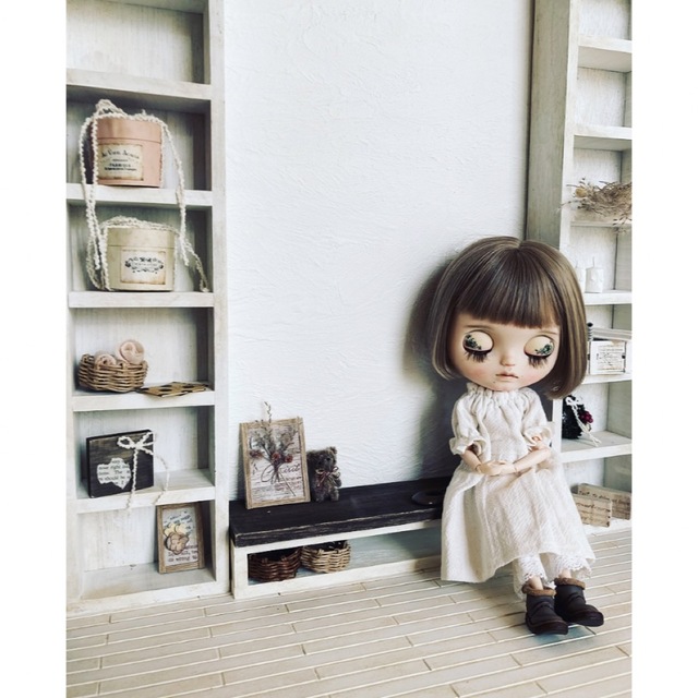 ミニチュア ドールハウス 背景ボード 棚 壁 家具 ブライス リカちゃん