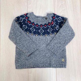 プチバトー(PETIT BATEAU)の【petit bateau】74cm/12mセーター(ニット/セーター)