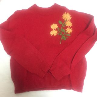 ドットアンドストライプスチャイルドウーマン(Dot&Stripes CHILDWOMAN)のDot&Stripes 花柄刺繍ニット(ニット/セーター)