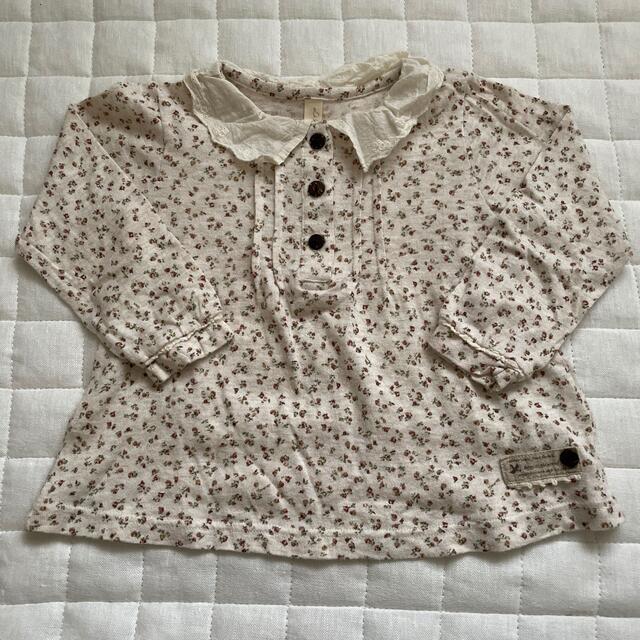 キムラタン(キムラタン)のｷﾑﾗﾀﾝ 花柄 ﾄｯﾌﾟｽ 90  キッズ/ベビー/マタニティのキッズ服女の子用(90cm~)(Tシャツ/カットソー)の商品写真