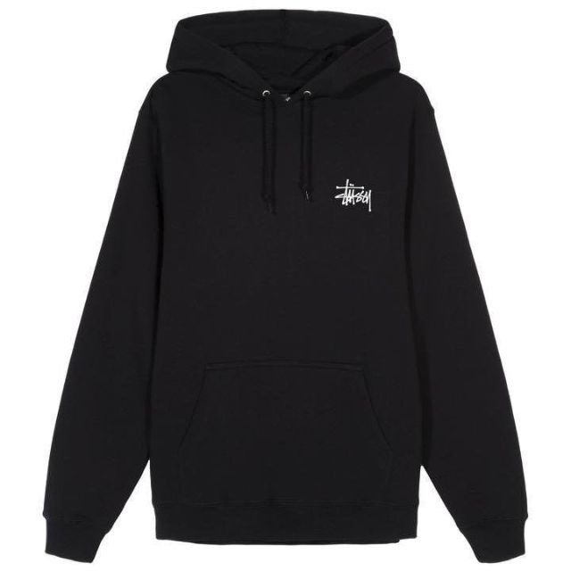 STUSSY(ステューシー)の【新品】stussy スウェットパーカー　サイズXL ブラック　ベーシック メンズのトップス(パーカー)の商品写真