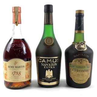 3本 REMY MARTIN CAMUS Hennessy コニャック(ブランデー)