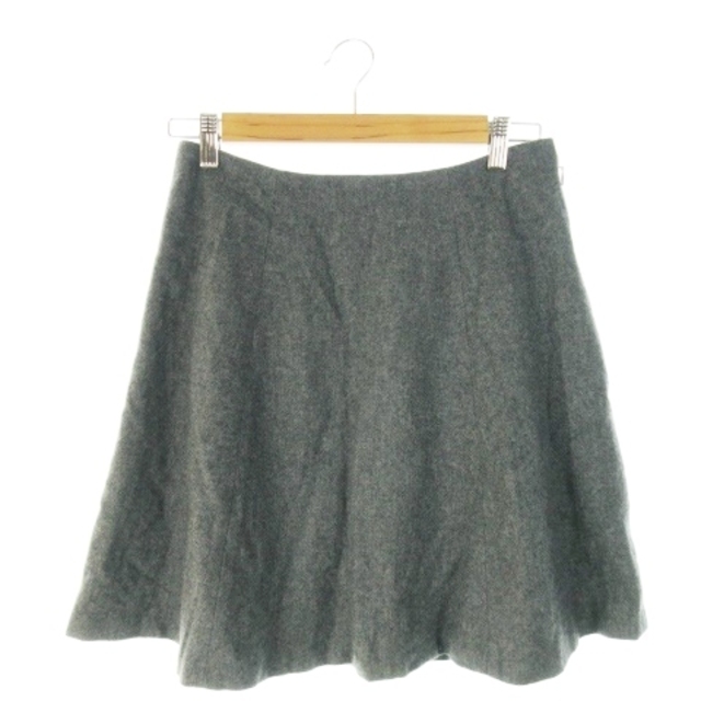 NATURAL BEAUTY BASIC(ナチュラルビューティーベーシック)のナチュラルビューティーベーシック スカート フレア ミニ ウール L グレー レディースのスカート(ミニスカート)の商品写真