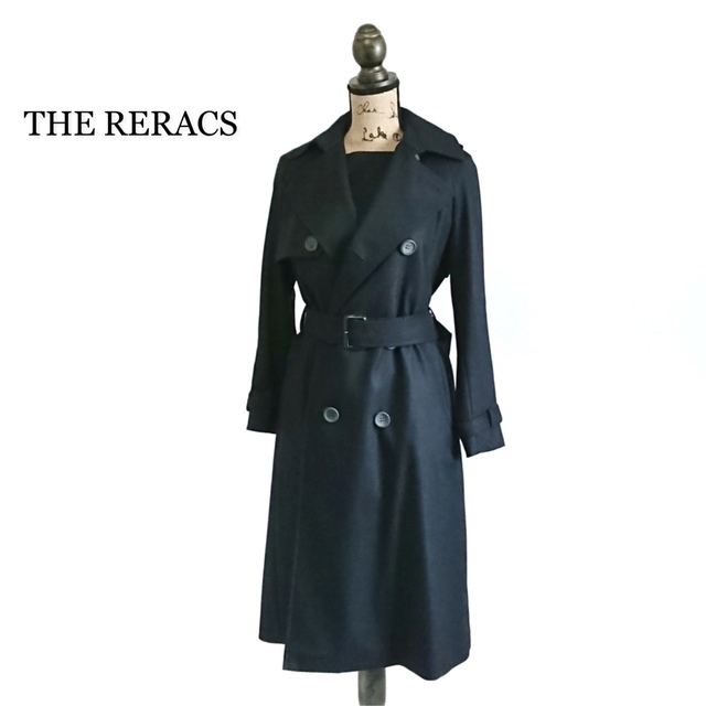 THE RERACS ザ リラクス コートブラック レディース トレンチコート