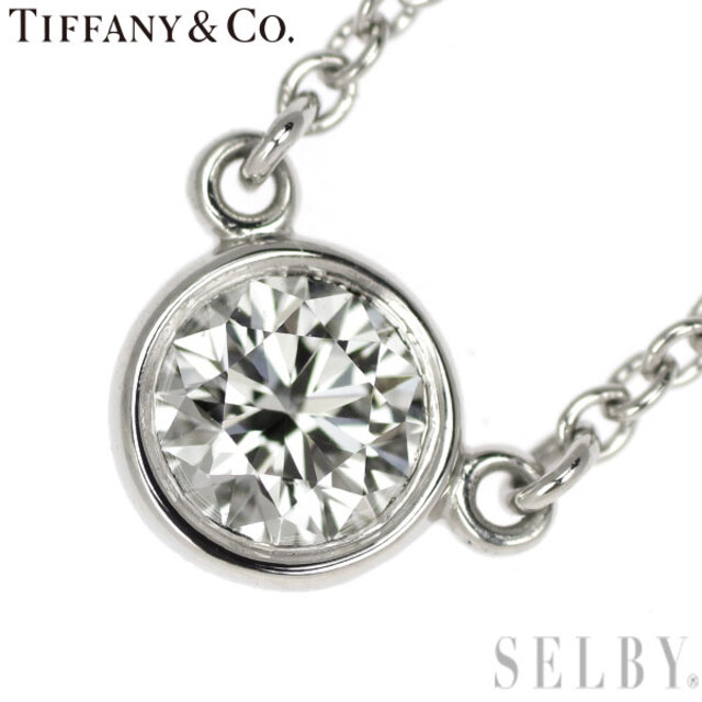 Tiffany & Co. - ティファニー Pt950 ダイヤモンド ペンダントネックレス バイザヤード