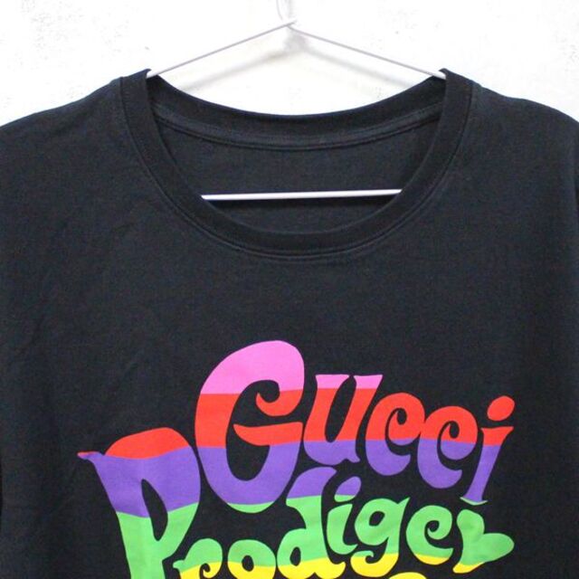 銀座店 グッチ Prodige d'Amour プリントTシャツ 黒 89504