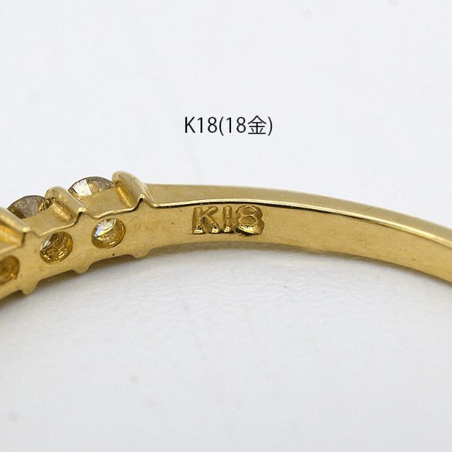 美品 ダイヤモンド ゴールド リング K18 指輪 アクセサリー U05643 レディースのアクセサリー(リング(指輪))の商品写真