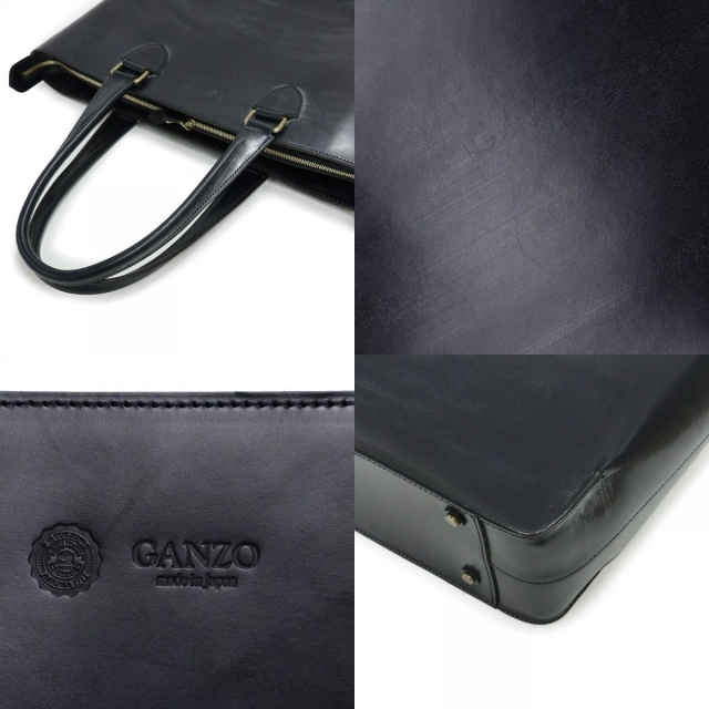 GANZO(ガンゾ)のガンゾ ブライドル BRIDLE トートバッグ カーフスキン レザー ネイビー 57555 GANZO（美品） メンズのバッグ(トートバッグ)の商品写真