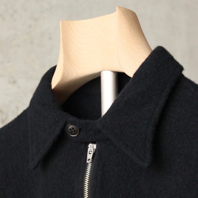 COMOLI 縮絨ウール ハーフジップシャツ - ジャケット/アウター