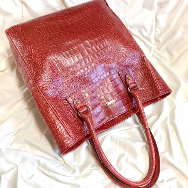 ☆セール 【美品】MaxMara マックスマーラ 大容量 クロコ型押し トート