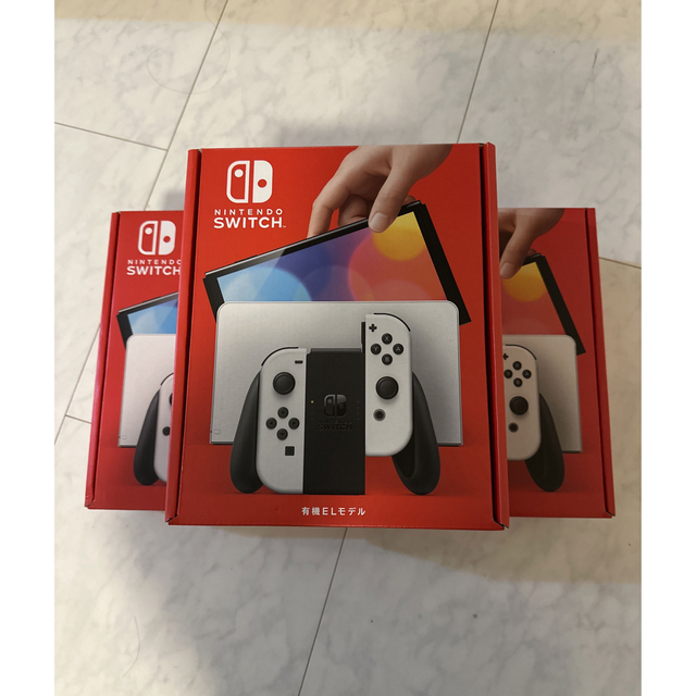 受注生産品】 モデル 有機EL Switch Nintendo ホワイト 本体 3台セット ...