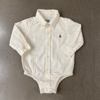 ベビーギャップ(babyGAP)のシャツ風　ロンパース　ベビーギャップ　80(ロンパース)